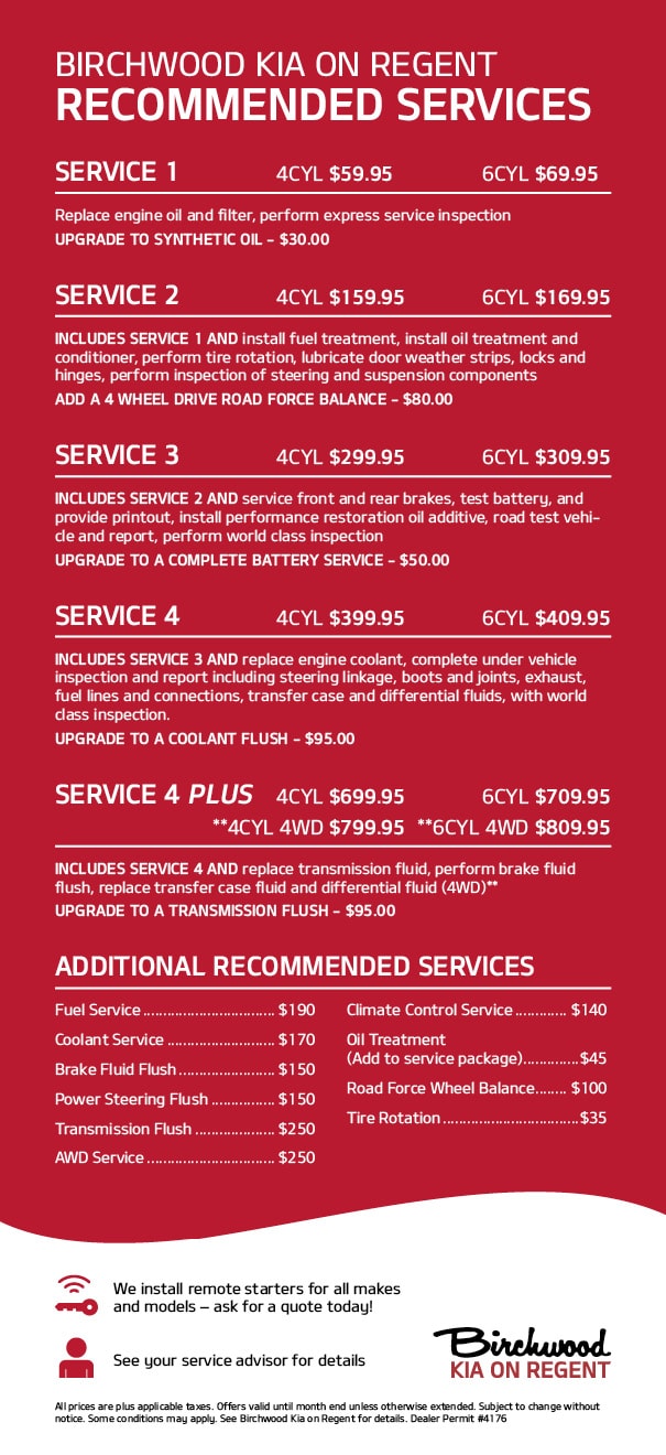 Kia Services Birchwood Kia On Regent